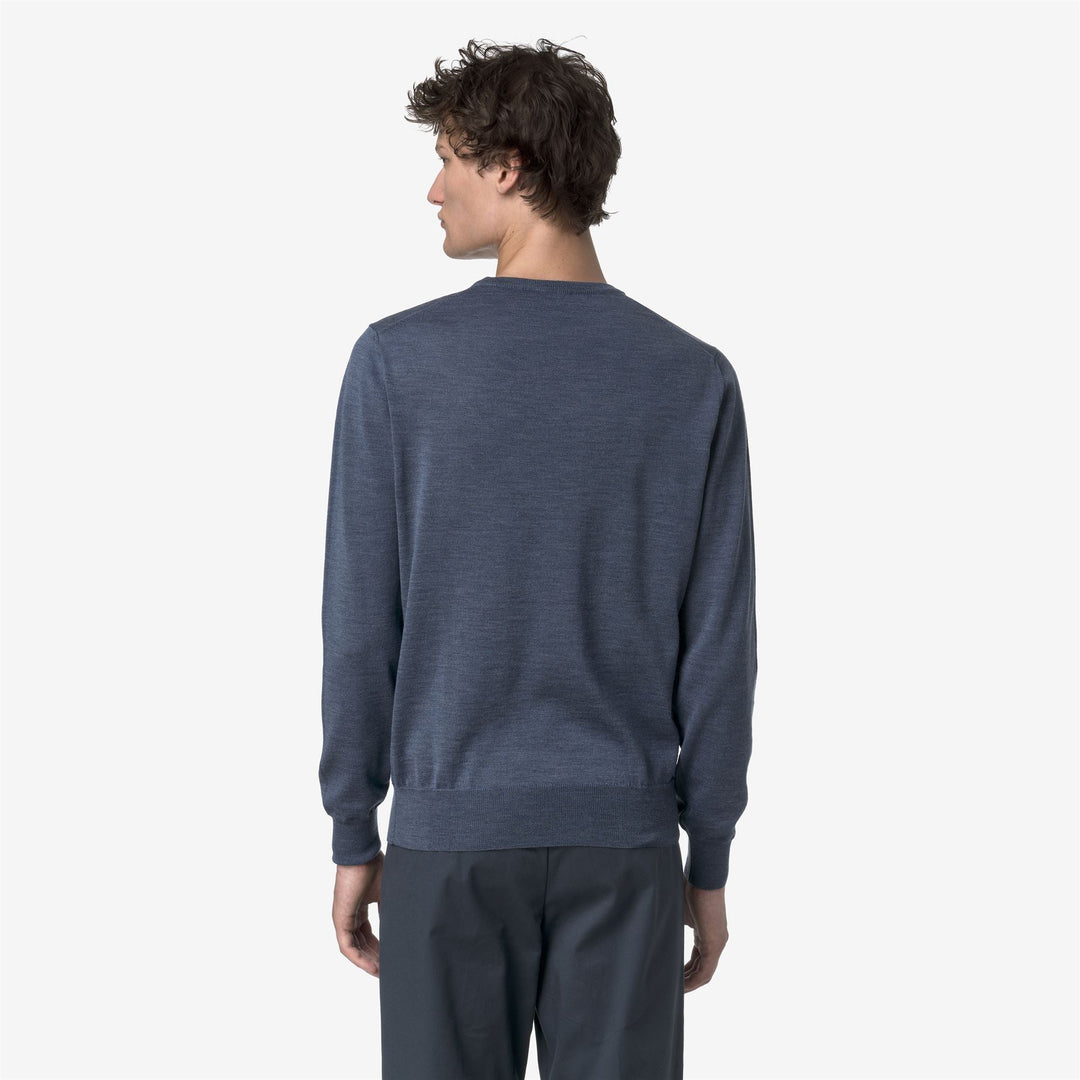 SEBASTIEN MERINO - Knitwear - Pull  Over - MAN - Blue Avion Mel
