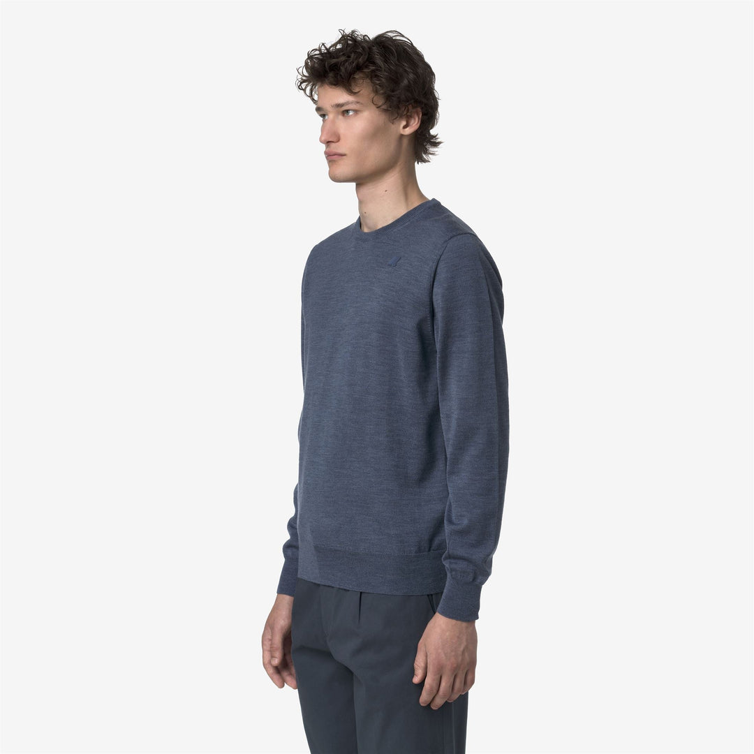 SEBASTIEN MERINO - Knitwear - Pull  Over - MAN - Blue Avion Mel