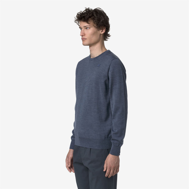 SEBASTIEN MERINO - Knitwear - Pull  Over - MAN - Blue Avion Mel