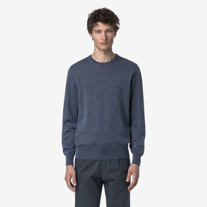 SEBASTIEN MERINO - Knitwear - Pull  Over - MAN - Blue Avion Mel