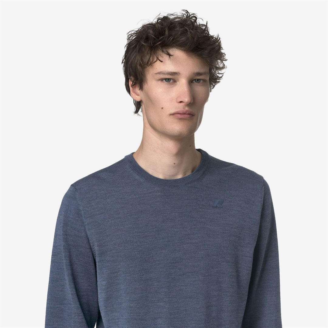 SEBASTIEN MERINO - Knitwear - Pull  Over - MAN - Blue Avion Mel