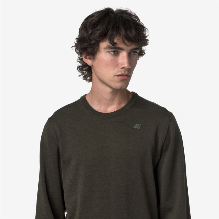 SEBASTIEN MERINO - Knitwear - Pull  Over - MAN - GREEN BLACKISH