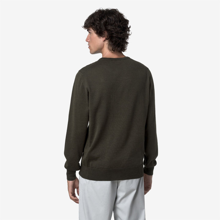 SEBASTIEN MERINO - Knitwear - Pull  Over - MAN - GREEN BLACKISH
