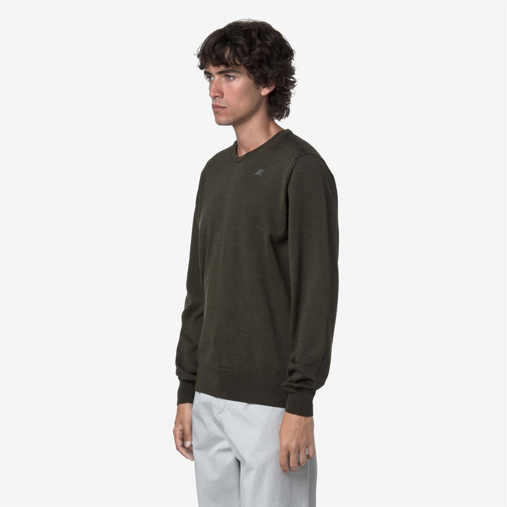 SEBASTIEN MERINO - Knitwear - Pull  Over - MAN - GREEN BLACKISH