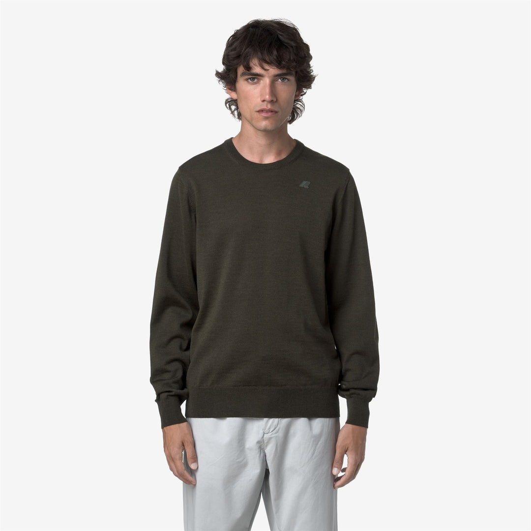 SEBASTIEN MERINO - Knitwear - Pull  Over - MAN - GREEN BLACKISH