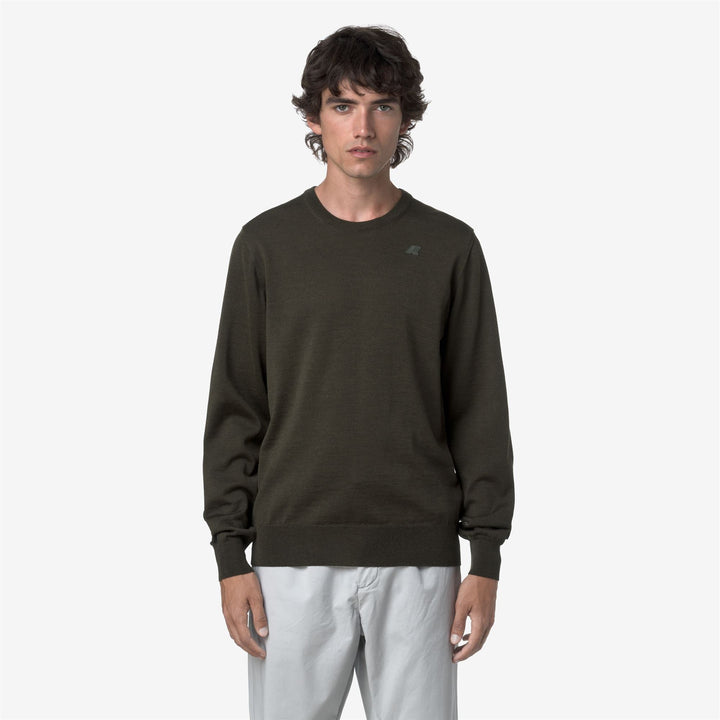 SEBASTIEN MERINO - Knitwear - Pull  Over - MAN - GREEN BLACKISH