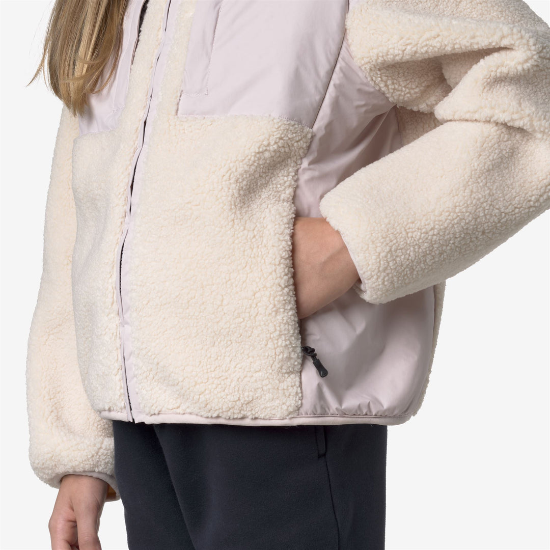 Fleece_KID UNISEX_P. SAMSON 4.0 ORSETTO_Hoodie Full Zip_Rose Hushed--Ecru - DetailDouble