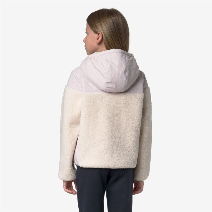 P. SAMSON 4.0 ORSETTO - Fleece - Hoodie Full Zip - KID UNISEX - Rose Hushed--Ecru