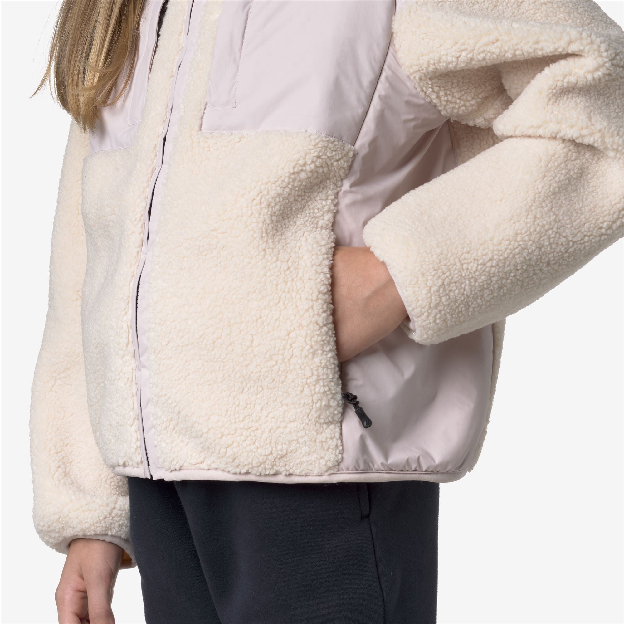 Fleece_KID UNISEX_P. SAMSON 4.0 ORSETTO_Hoodie Full Zip_Rose Hushed--Ecru - Commercial 7