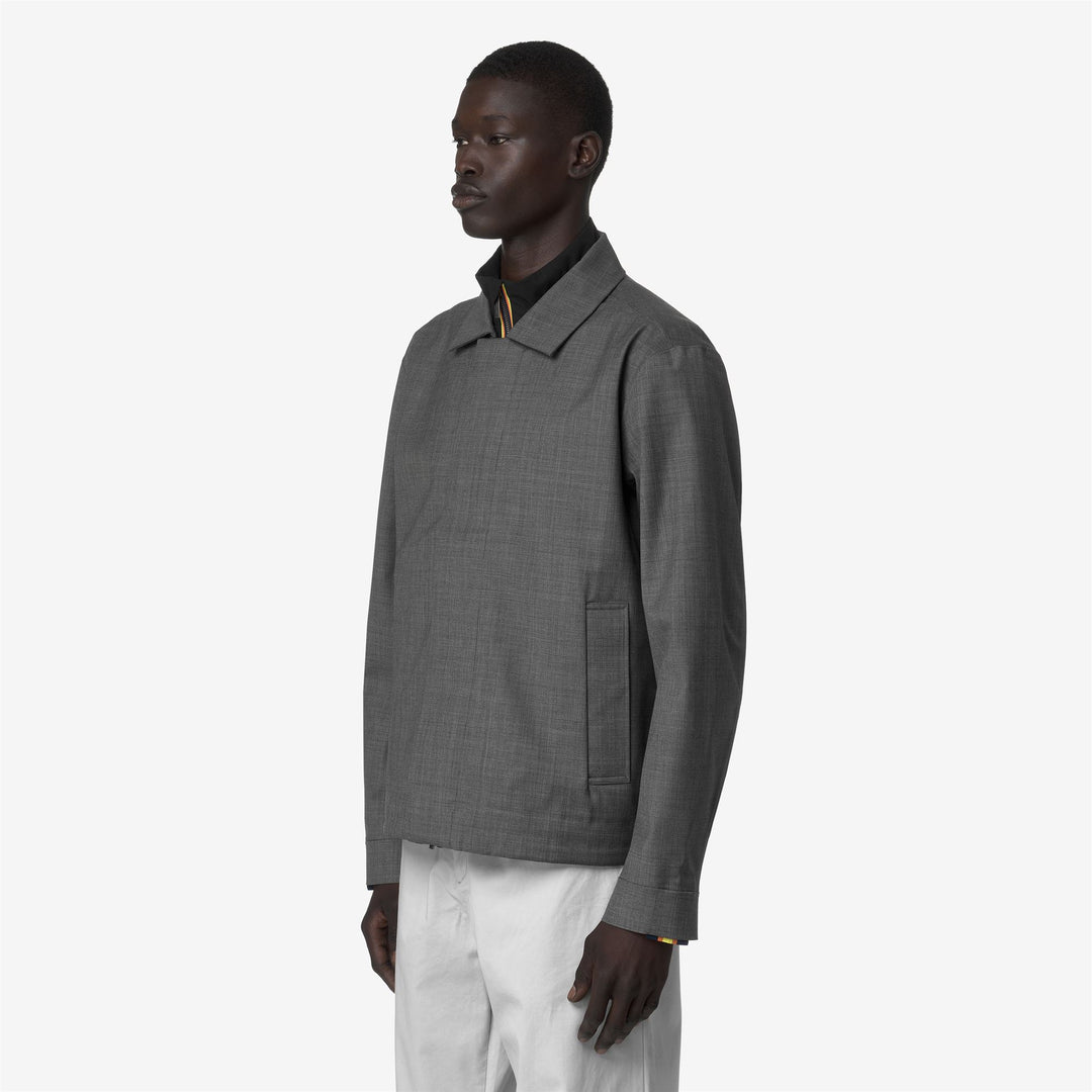 Jackets_MAN_LOUIR 3L WOOL_Short_Grey Shadow Dk GRISAILLE - Detail
