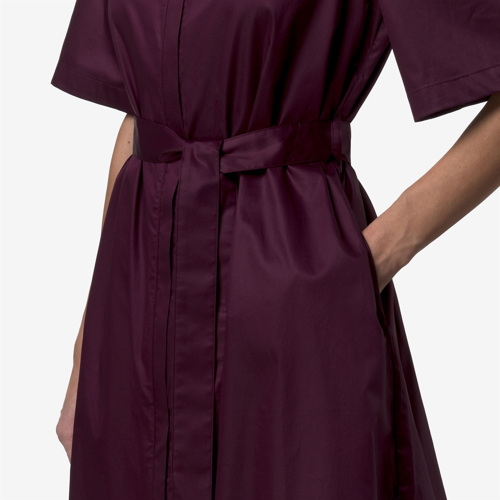 Dresses_Woman_NOUAILLE SHINY COTTON_Short_Violet Mauve Wine - Commercial 7