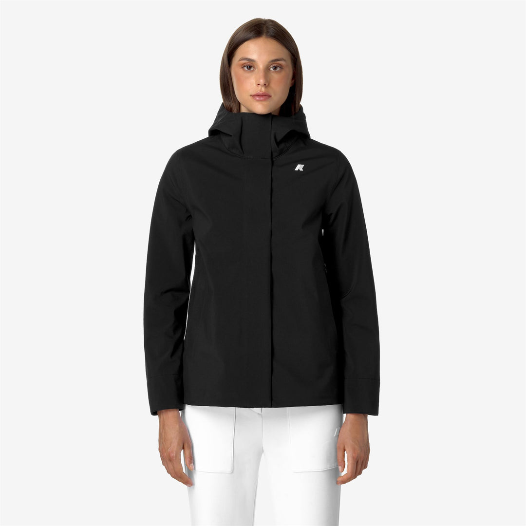 Jackets_WOMAN_MADALINA BONDED_Mid_Black-Blue Depth - Black Pure - Blue Depth - DressedBack