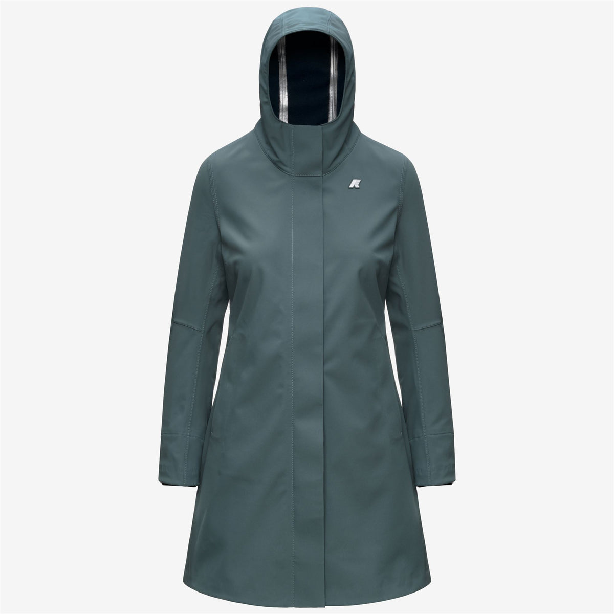 Jackets_Woman_STEPHY BONDED_3/4 Length_Green Balsam - Blue Depth - Commercial 1