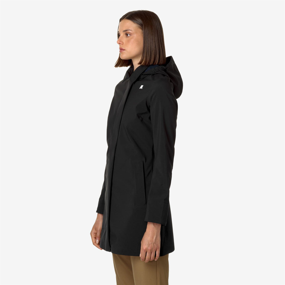 MATHY BONDED - Jackets - 3/4 LENGTH - WOMAN - Black-Blue Depth