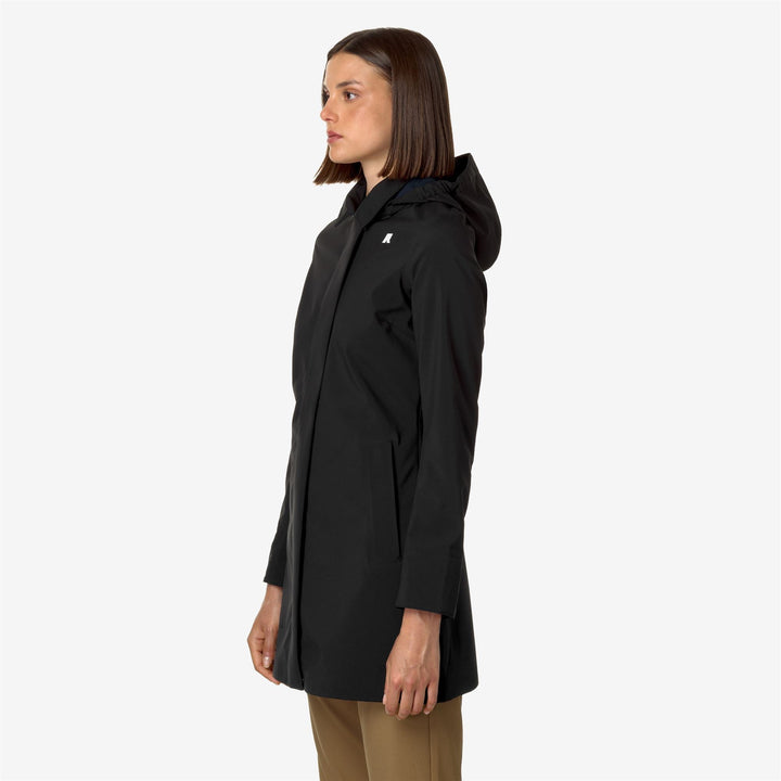 MATHY BONDED - Jackets - 3/4 LENGTH - WOMAN - Black-Blue Depth
