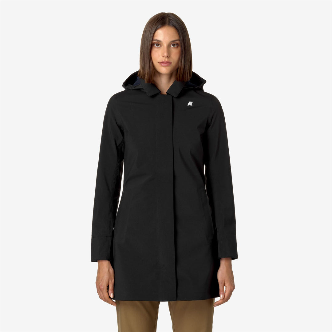 MATHY BONDED - Jackets - 3/4 LENGTH - WOMAN - Black-Blue Depth