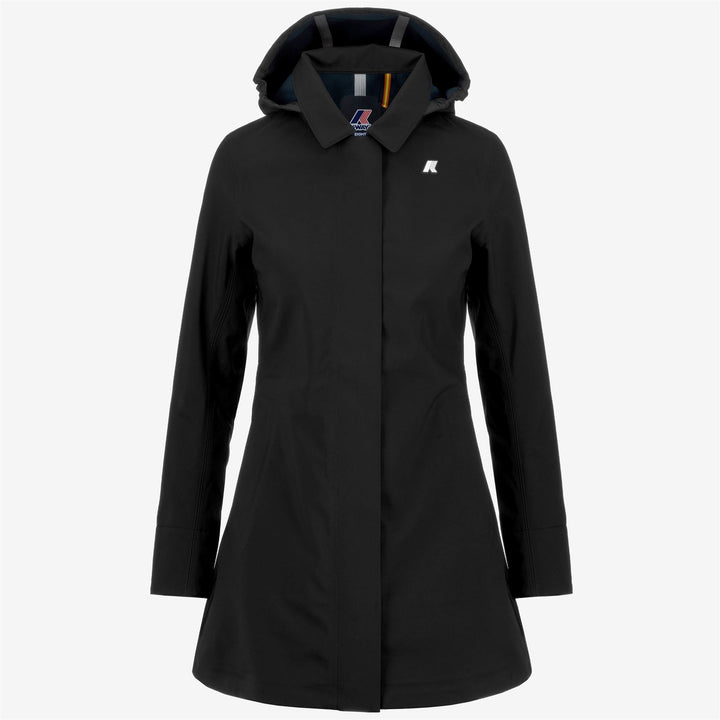 MATHY BONDED - Jackets - 3/4 LENGTH - WOMAN - Black-Blue Depth