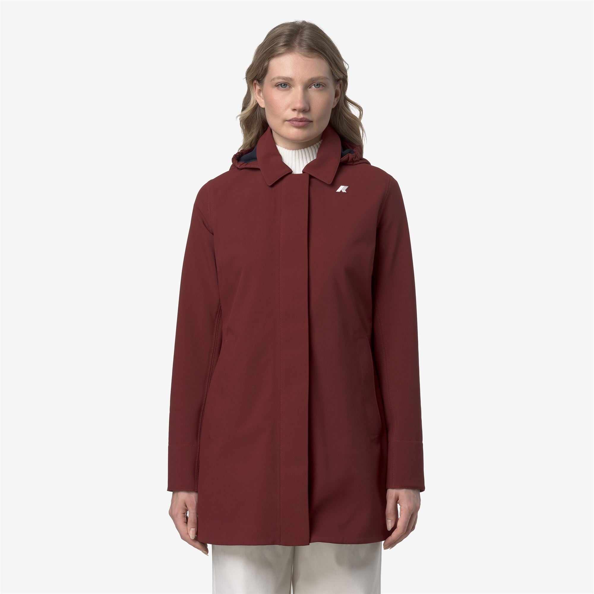 Jackets_WOMAN_MATHY BONDED_3/4 Length_Red Syrah - Blue Depth - Commercial 4