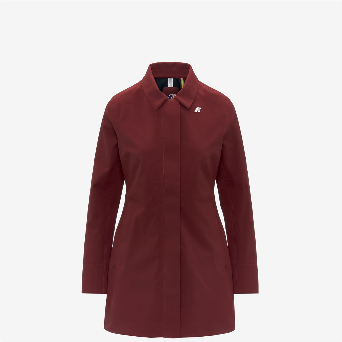 Jackets_WOMAN_MATHY BONDED_3/4 Length_Red Syrah - Blue Depth - Commercial 2