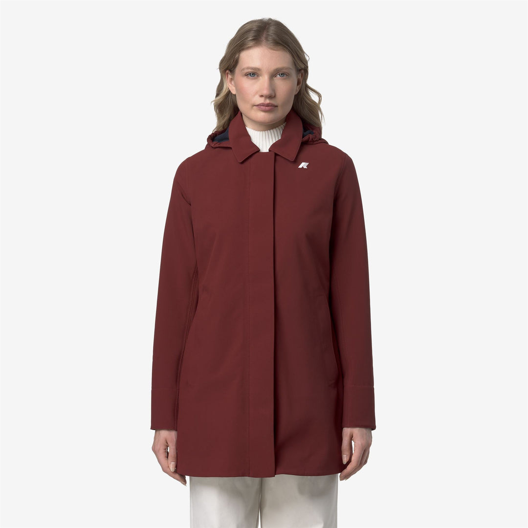 MATHY BONDED - Jackets - 3/4 LENGTH - WOMAN - Red Syrah-Blue Depth