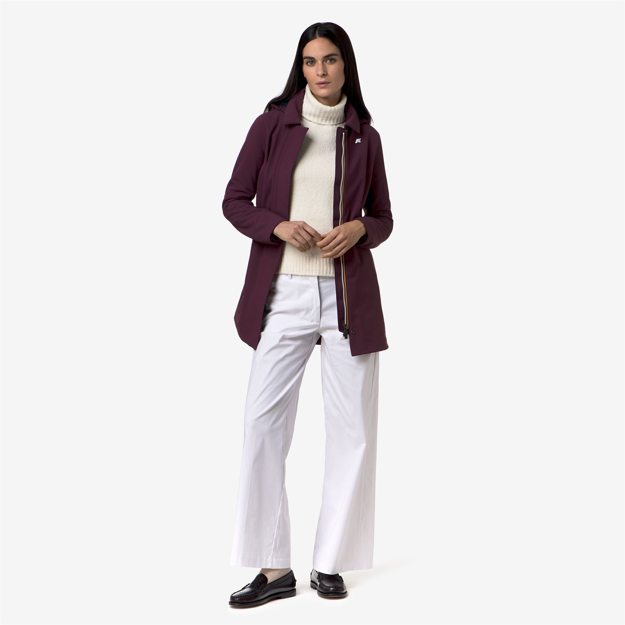 Jackets_Woman_MATHY BONDED_3/4 Length_Violet Mauve Wine - Blue Depth - Commercial 7