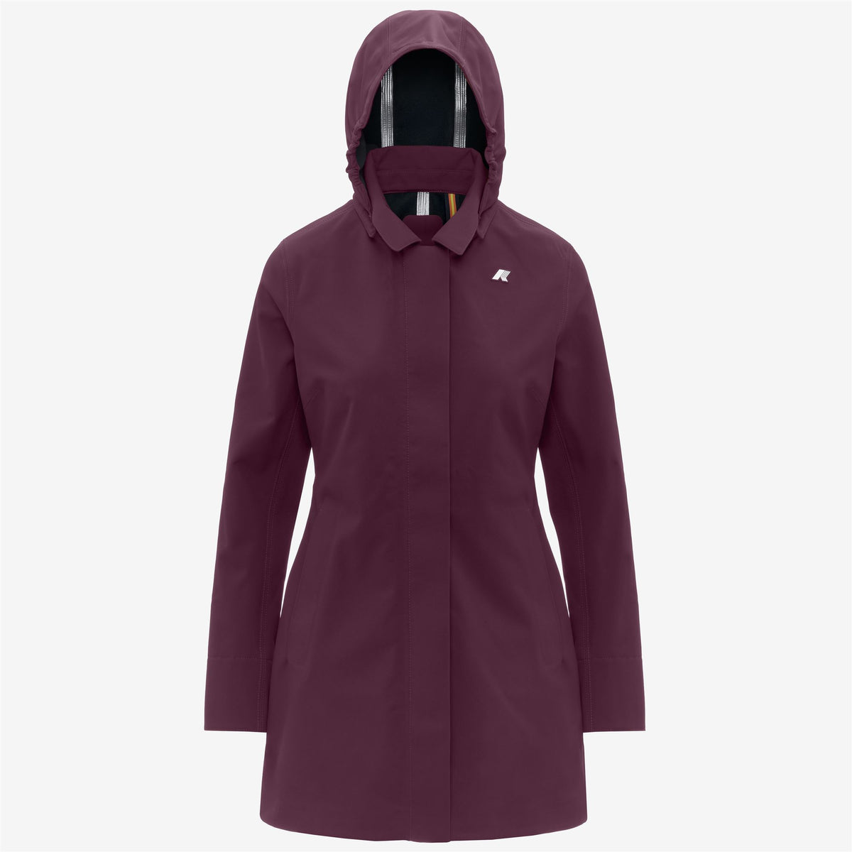 Jackets_Woman_MATHY BONDED_3/4 Length_Violet Mauve Wine - Blue Depth - Commercial 1