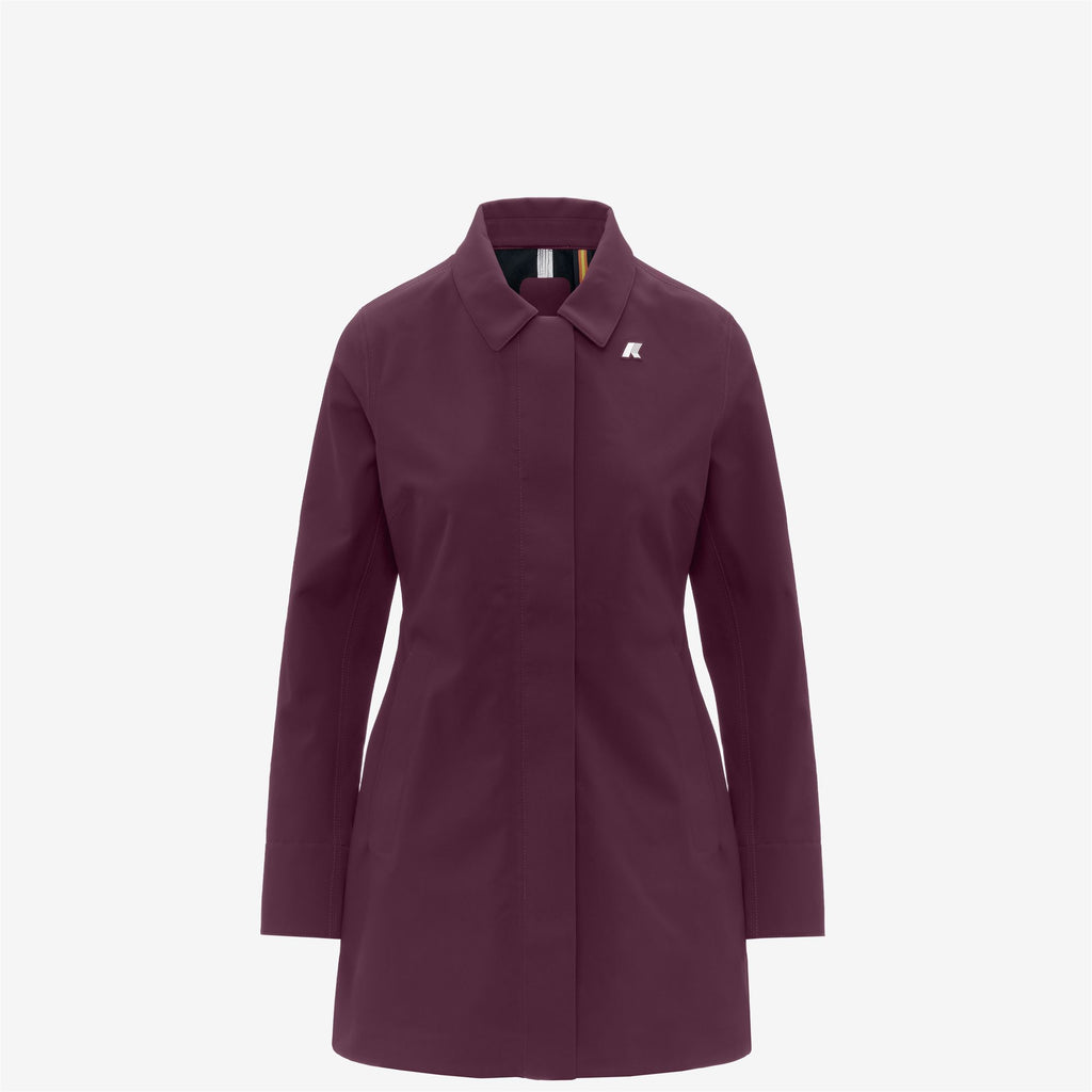 Jackets_Woman_MATHY BONDED_3/4 Length_Violet Mauve Wine - Blue Depth - Commercial 2