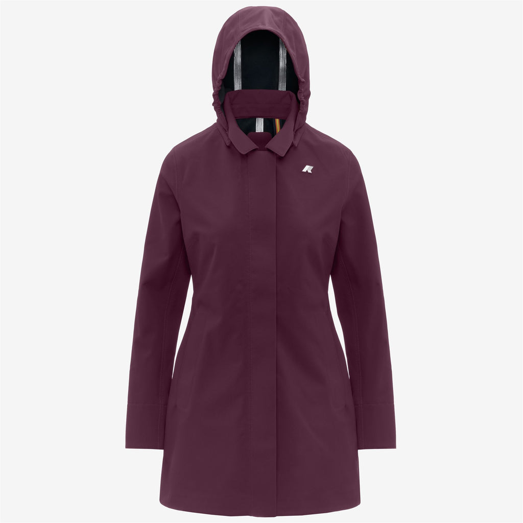 Jackets_Woman_MATHY BONDED_3/4 Length_Violet Mauve Wine - Blue Depth - Commercial 1