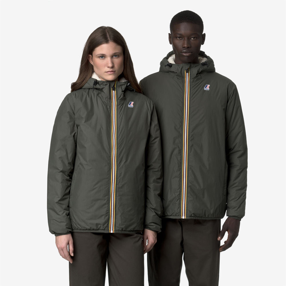 Jackets_UNISEX_LE VRAI 4.0 CLAUDE ORSETTO_Mid_GREEN BLACKISH - DetailDouble