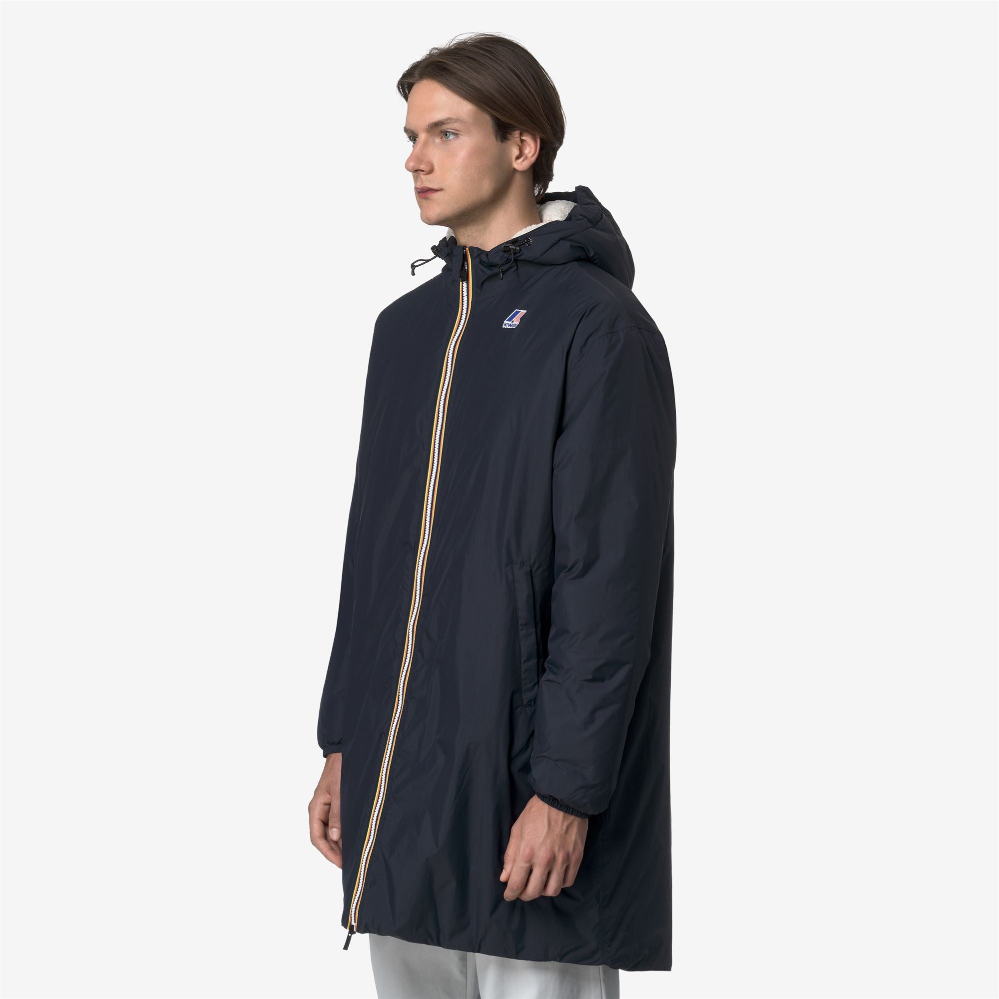 Jackets_UNISEX_LE VRAI 4.0 EIFFEL EAST ORSETTO_3/4 Length_Blue Depth - Commercial 5