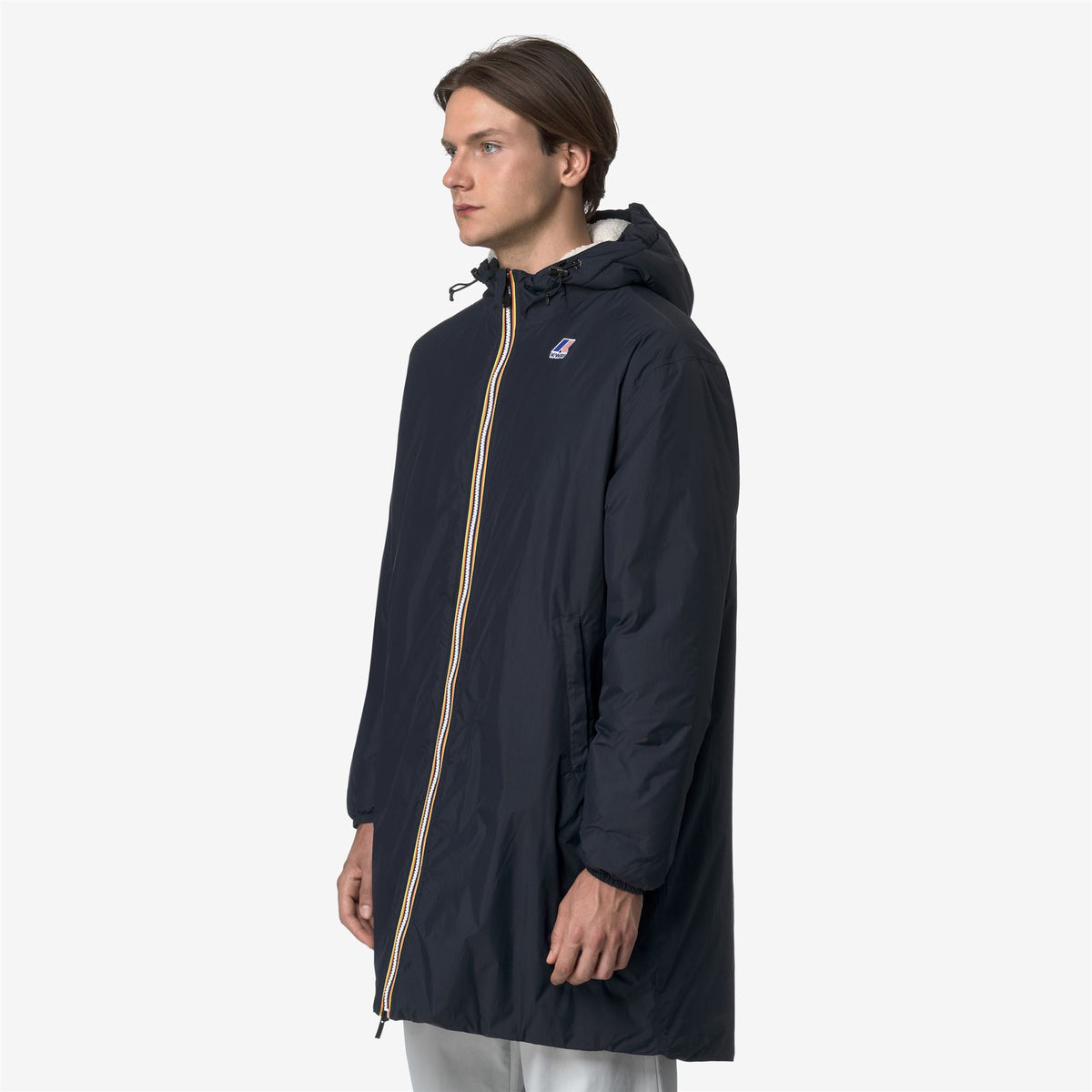 Jackets_UNISEX_LE VRAI 4.0 EIFFEL EAST ORSETTO_3/4 Length_Blue Depth - Commercial 4