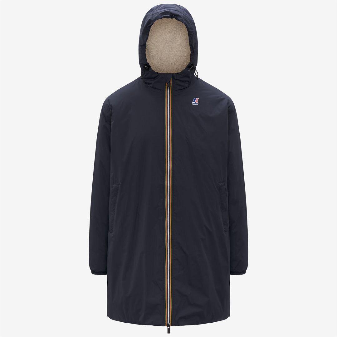 Jackets_UNISEX_LE VRAI 4.0 EIFFEL EAST ORSETTO_3/4 Length_Blue Depth - Photo