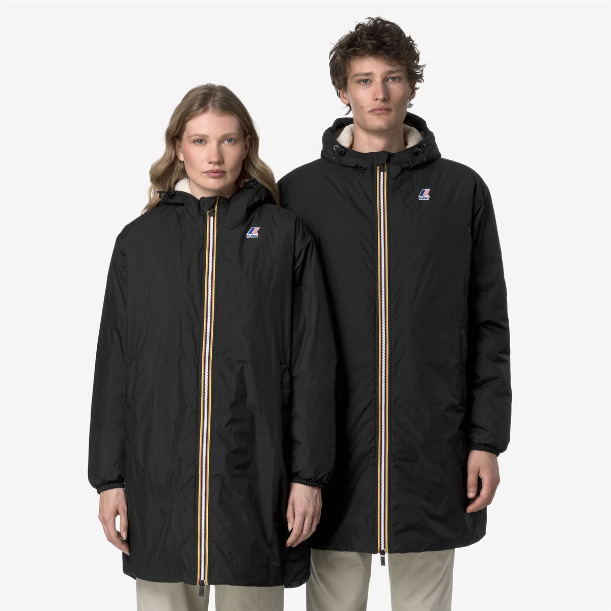 Jackets_UNISEX_LE VRAI 4.0 EIFFEL EAST ORSETTO_3/4 Length_Black Pure - Commercial 7