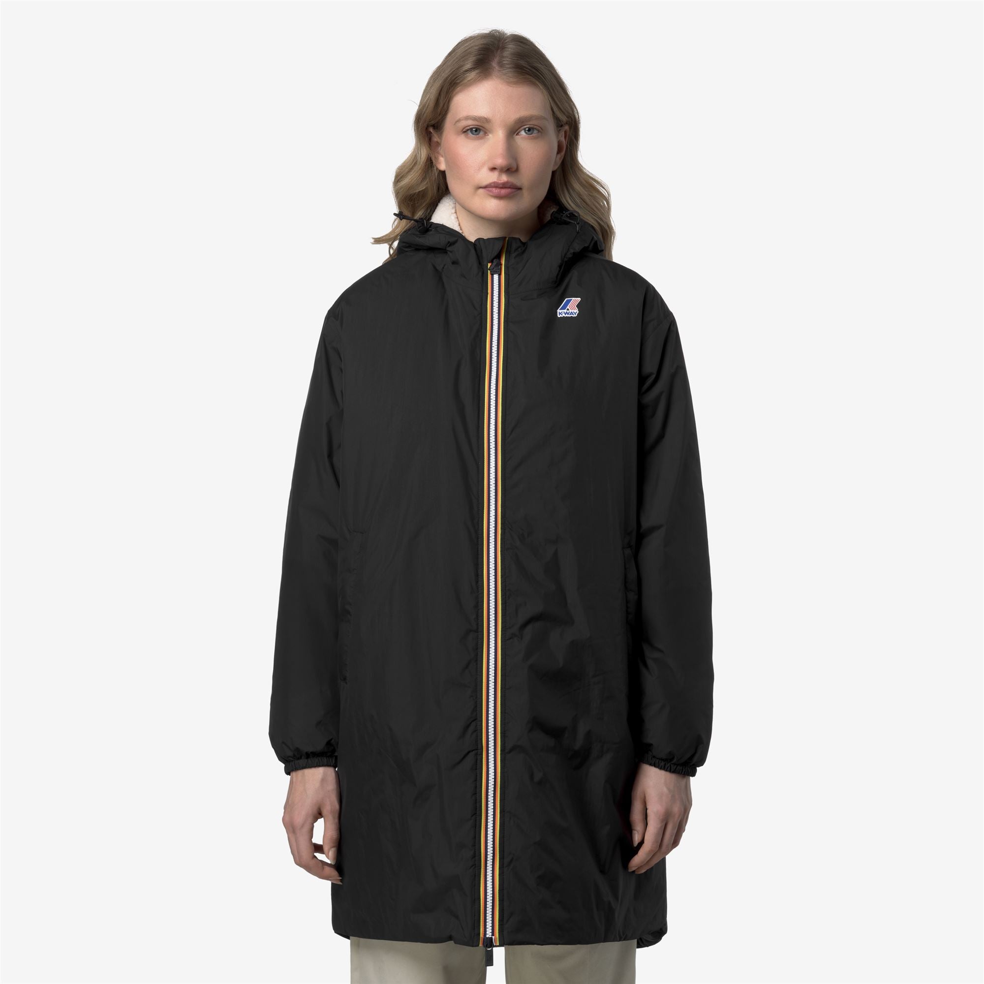 Jackets_UNISEX_LE VRAI 4.0 EIFFEL EAST ORSETTO_3/4 Length_Black Pure - Commercial 4