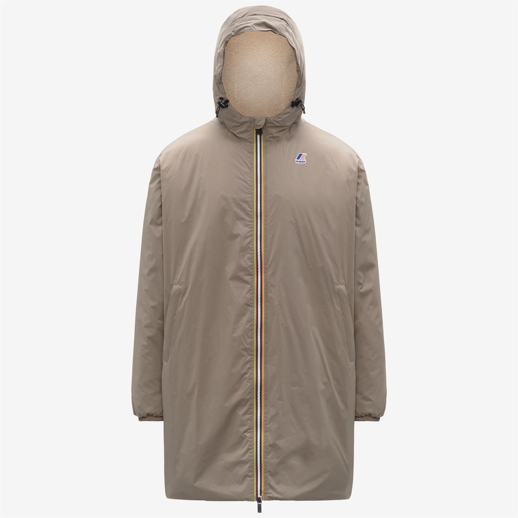 Jackets_UNISEX_LE VRAI 4.0 EIFFEL EAST ORSETTO_3/4 Length_Beige Taupe - Commercial 1