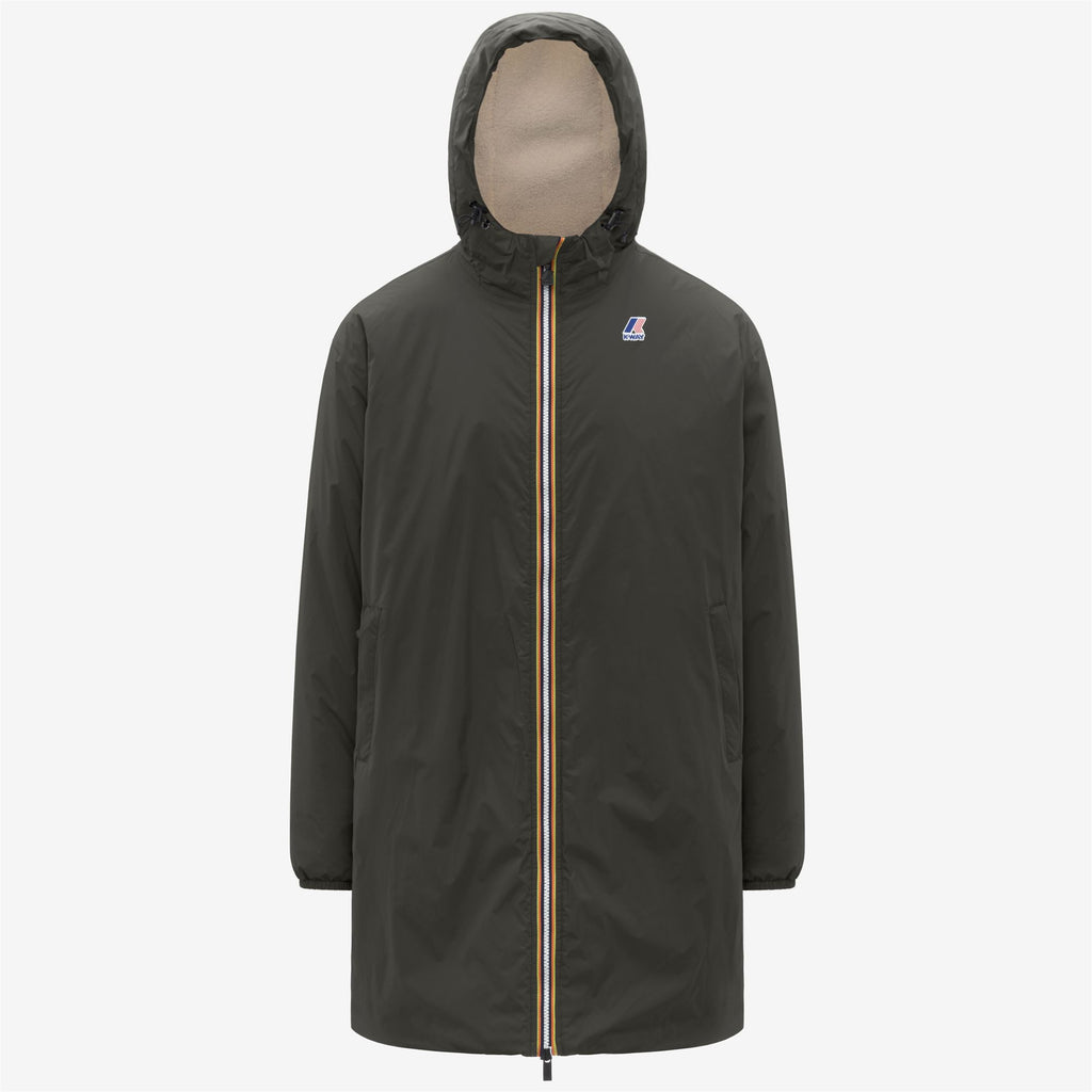 Jackets_UNISEX_LE VRAI 4.0 EIFFEL EAST ORSETTO_3/4 Length_GREEN BLACKISH - Commercial 1