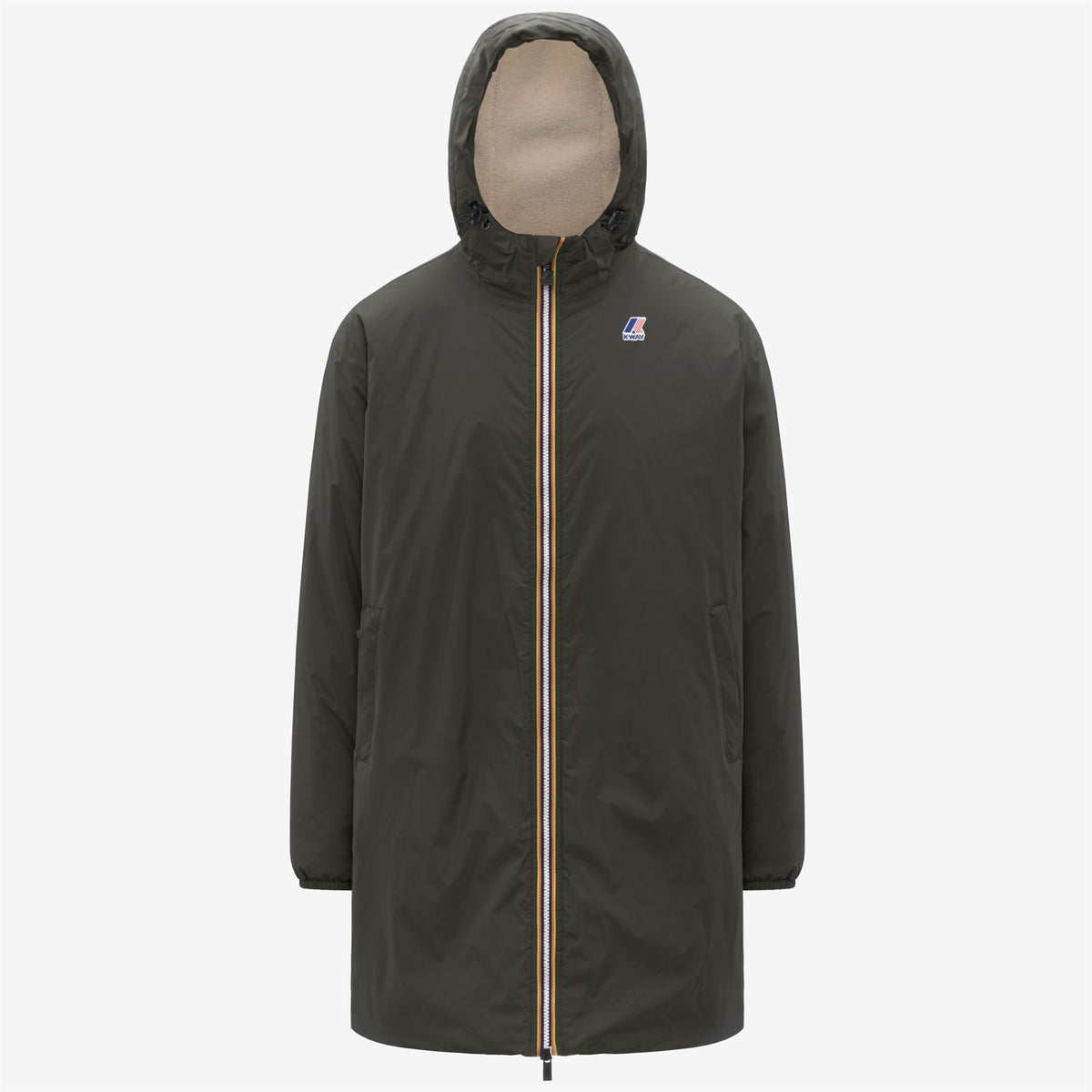 Jackets_UNISEX_LE VRAI 4.0 EIFFEL EAST ORSETTO_3/4 Length_GREEN BLACKISH - Commercial 1