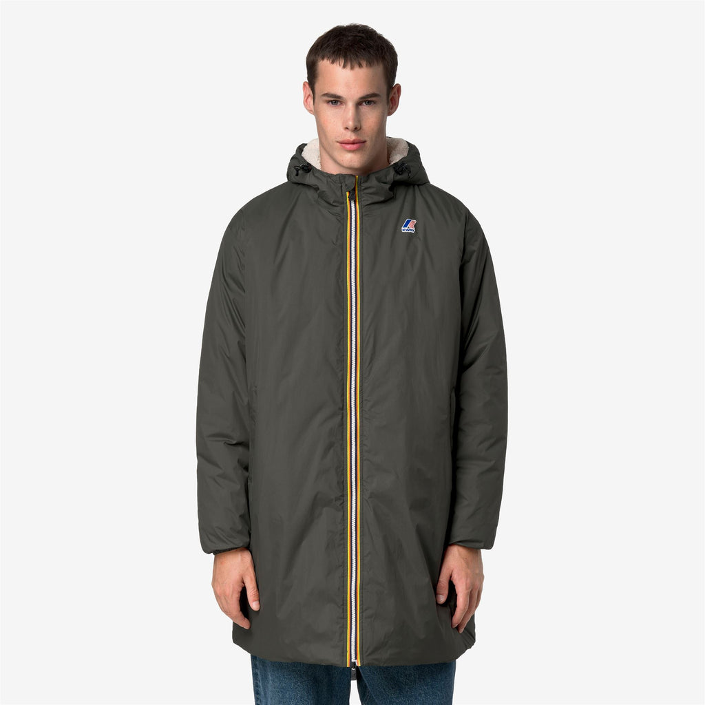 Jackets_UNISEX_LE VRAI 4.0 EIFFEL EAST ORSETTO_3/4 Length_GREEN BLACKISH - Commercial 4