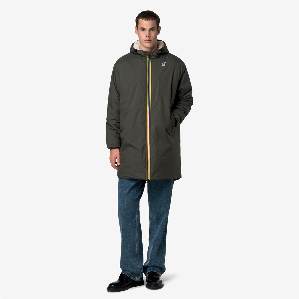 Jackets_UNISEX_LE VRAI 4.0 EIFFEL EAST ORSETTO_3/4 Length_GREEN BLACKISH - Commercial 7