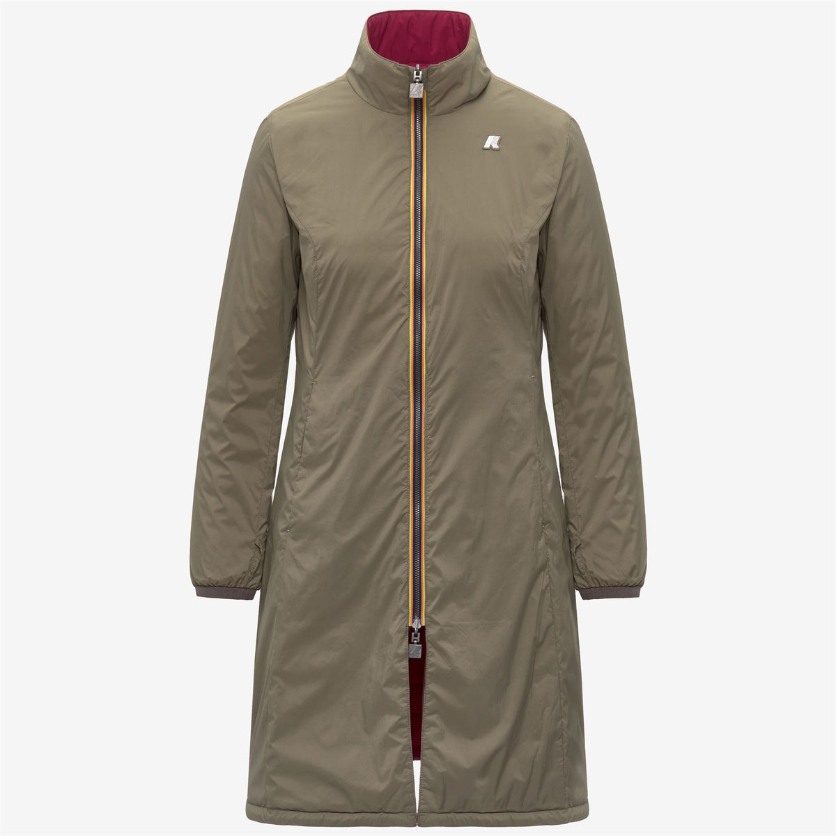 Jackets_Woman_MIRANDA 3IN1_Long_Green Army - Red Dk - Commercial 2