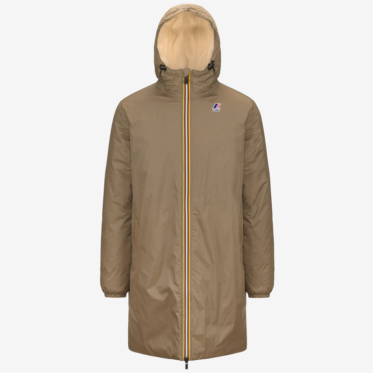Jackets_UNISEX_Le Vrai 3.0 Eiffel Orsetto_3/4 Length_Beige Taupe - Commercial 1