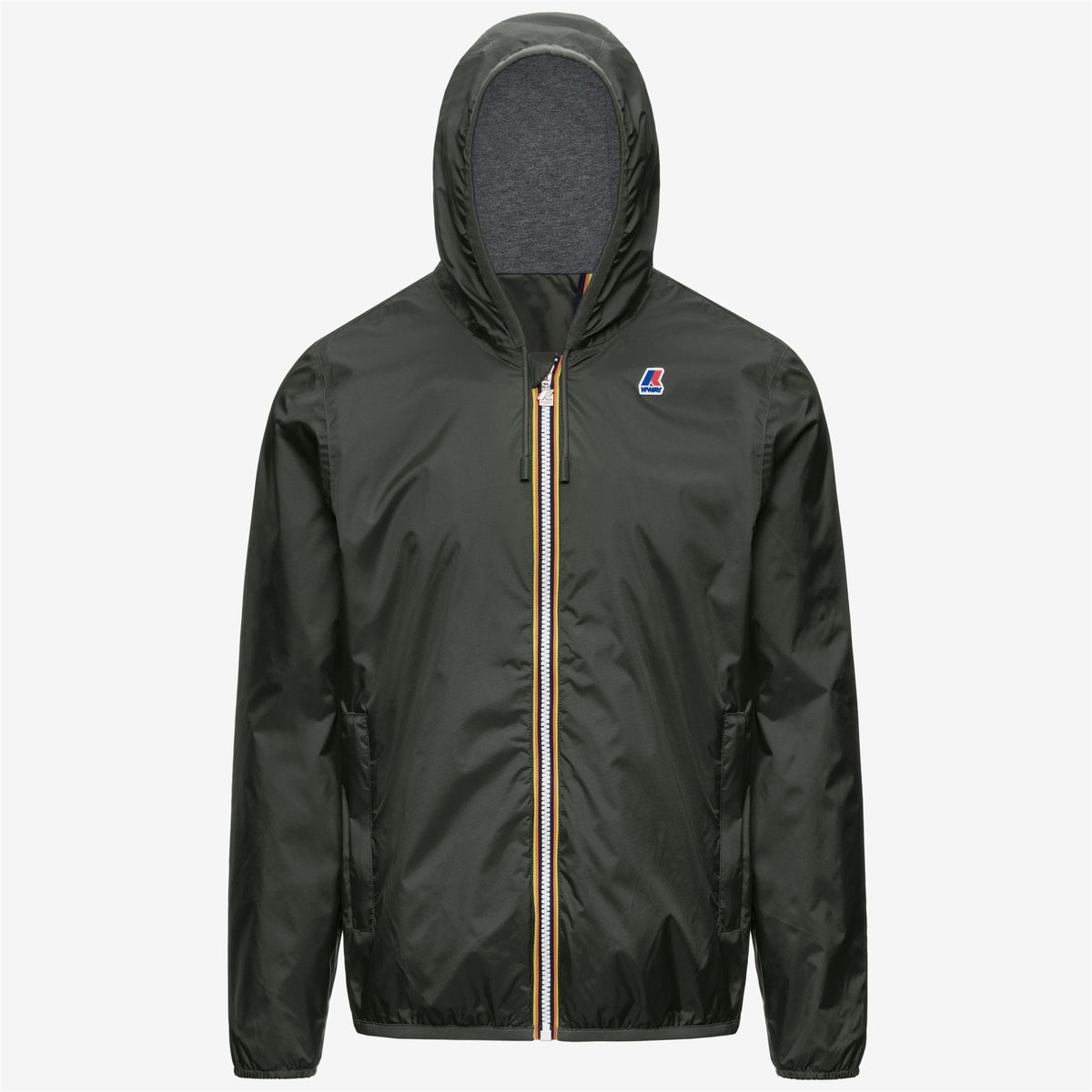 Jackets_MAN_JACQUES NYLON JERSEY_Short_GREEN BLACKISH - Commercial 1