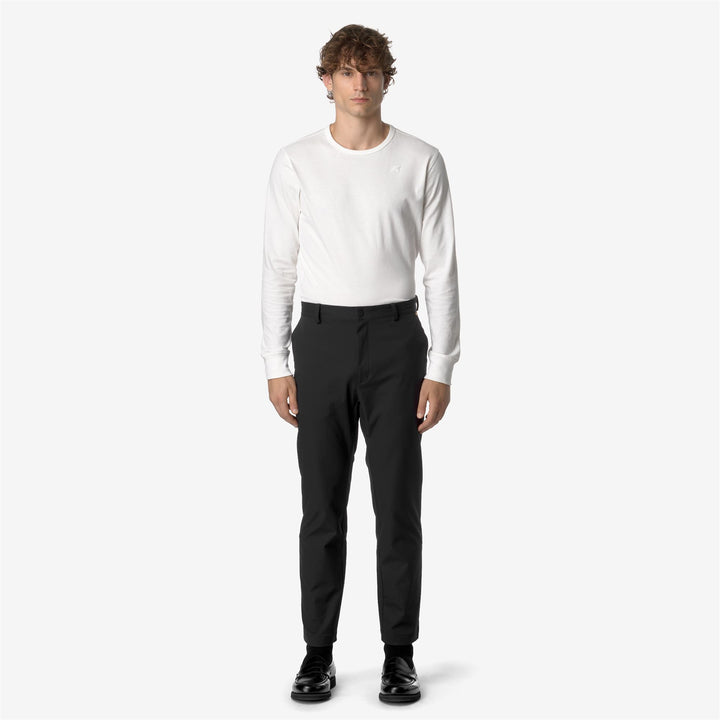 Pants_UNISEX_ELIA TWILL PEACH_Chino_Black Pure - DressedBack