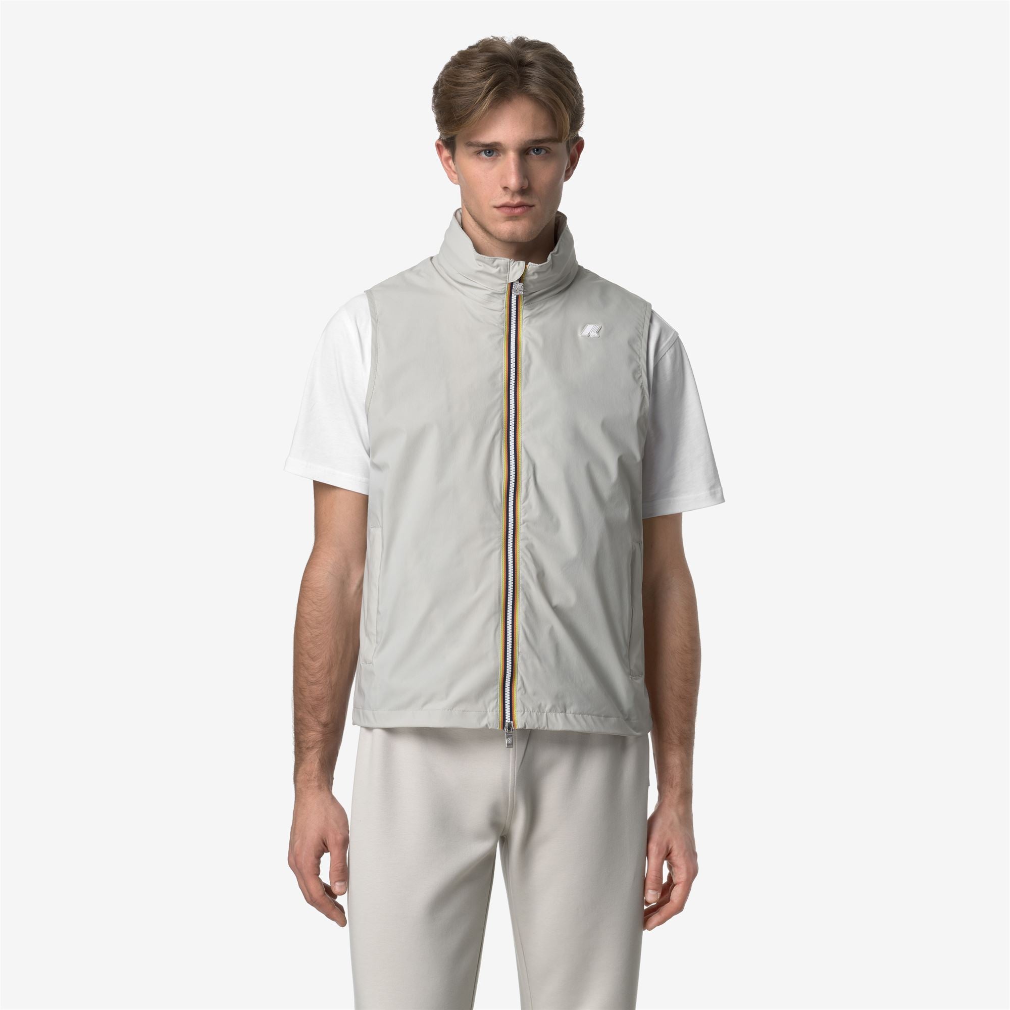 Jackets_MAN_VALEN STRETCH NYLON JERSEY_Vest_BEIGE LT - Commercial 4