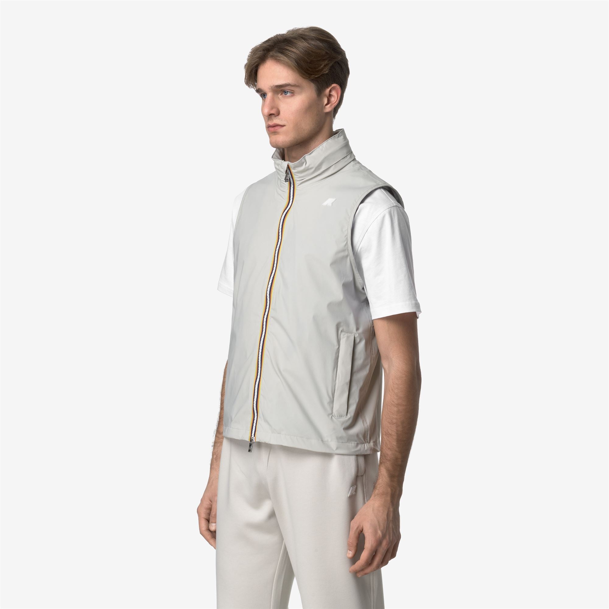 Jackets_MAN_VALEN STRETCH NYLON JERSEY_Vest_BEIGE LT - Commercial 5