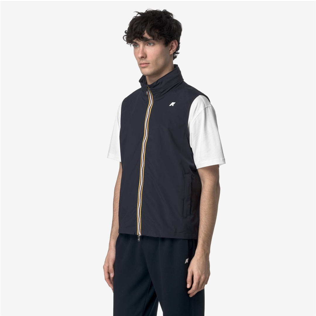 VALEN STRETCH NYLON JERSEY - Jackets - Vest - MAN - BLUE DEPTH