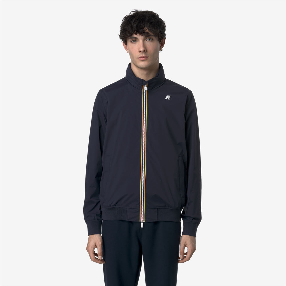 Jackets_MAN_AMAURY  STRETCH NYLON JERSEY_Short_Blue Depth - DressedBack