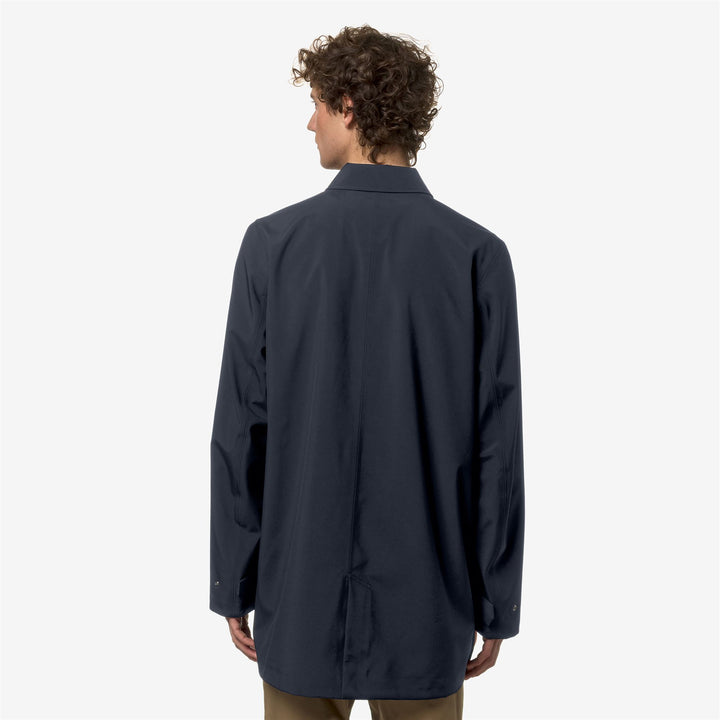 Jackets_MAN_BENNY BONDED JERSEY_3/4 Length_Blue Depth - DressedFrontDouble