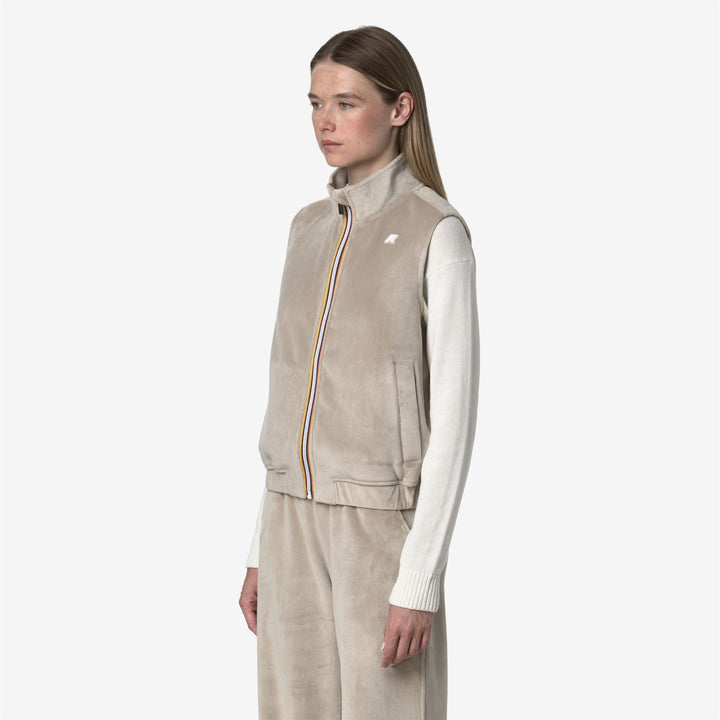VIVIELME VELOUR POLAR - Fleece - Vest - WOMAN - Beige Cashmere-Beige Cashmere