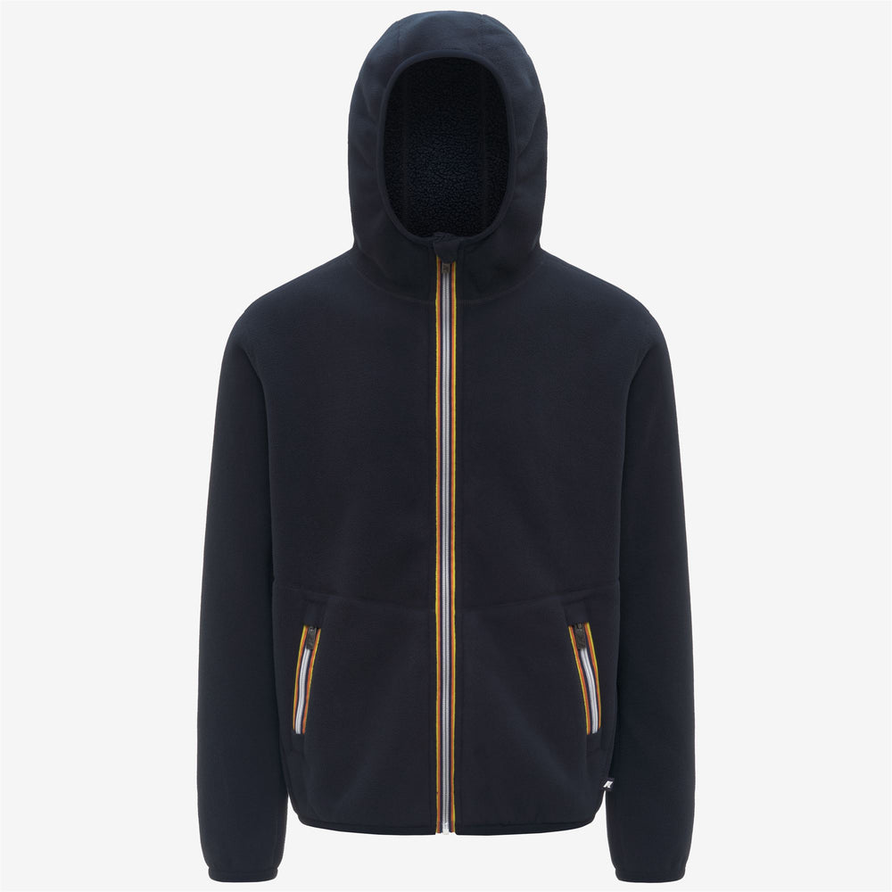 Fleece_MAN_JACK SHERPA POLAR DOUBLE_Jacket_Blue Depth-Blue Depth - DressedFront